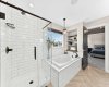Glass Shower & Soaker Tub