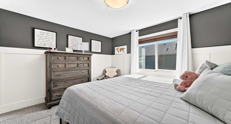 Cozy Bedroom With Layered Wall Detail