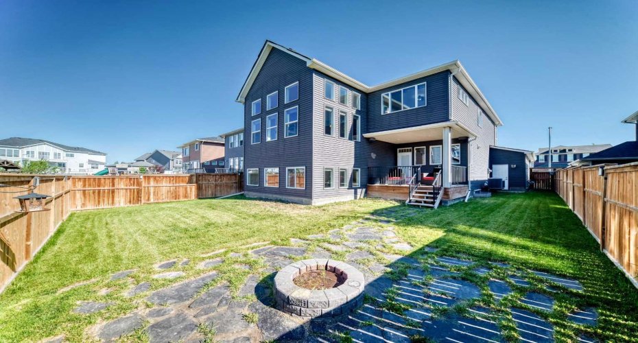 Fenced Backyard With Patio & Fire Pit
