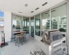 Large covered balcony.