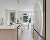 Modern kitchen with quartz counters and stainless steel appliances