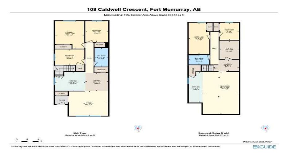 108 Caldwell Crescent, Fort McMurray, Alberta T9K1G2, 5 Bedrooms Bedrooms, ,2 BathroomsBathrooms,Residential,For Sale,Caldwell,A2315627
