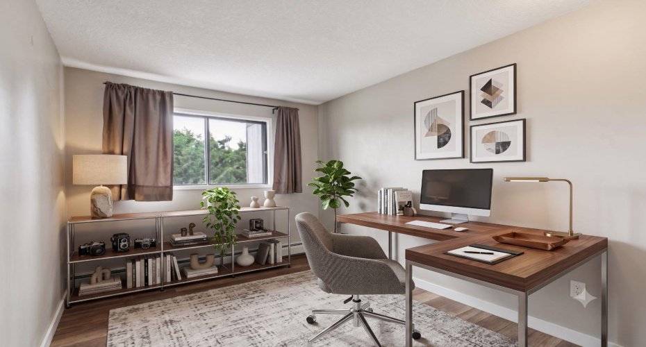 Virtually staged 2nd bedroom