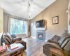 Living Room with Vaulted Ceilings
