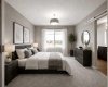 Primary bedroom retreat - home under construction, images are virtually staged of another build for illustration purposes.