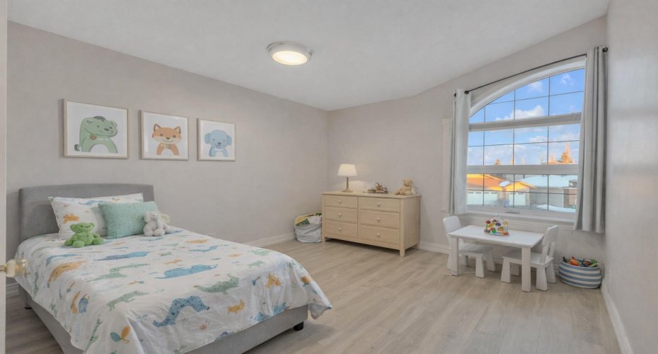 Virtually staged bedroom