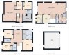Floor Plan: Comprehensive floor plan of all levels, including the attached garage, illustrating the layout and flow of the home throughout each floor.