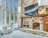 Amazing Wood Burning Fireplace with Views out to the Lake