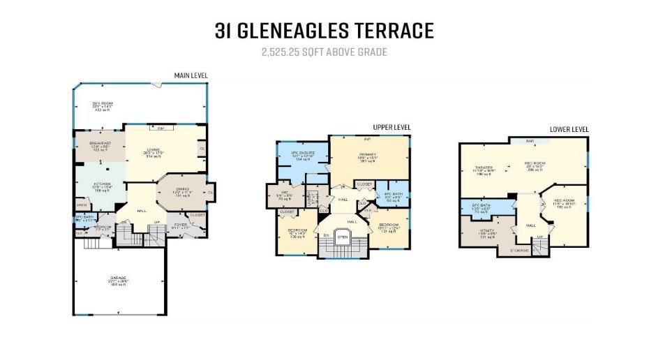 Floor Plans - Over 3600sqft Custom Executive Home with Oversized Garage & 423sqft Screen Room for 3-Season Outdoor Living