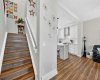 Luxury vinyl plank flooring on the stairs for easy care