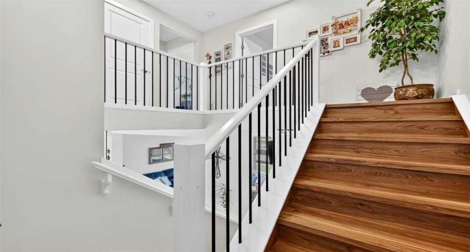 Open iron railings for lots of light
