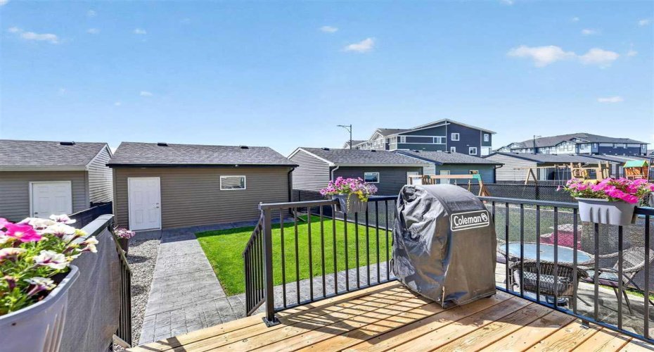 Gated deck to keep pets and children within reach