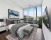 Virtually staged primary bedroom