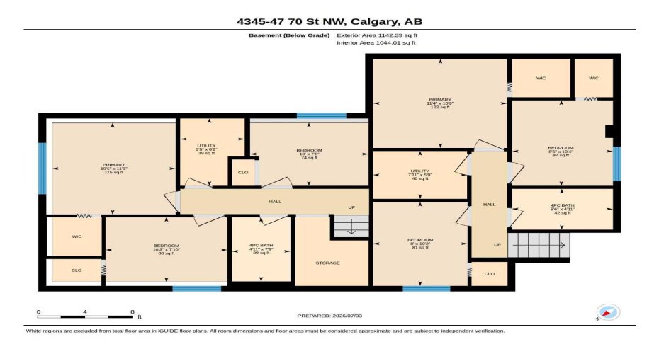 4347 70 Street, Calgary, Alberta T3B2K4, 3 Bedroom Bedrooms, 0 ,2 BathroomBathrooms,Residential,For Sale,70,0,A2326727