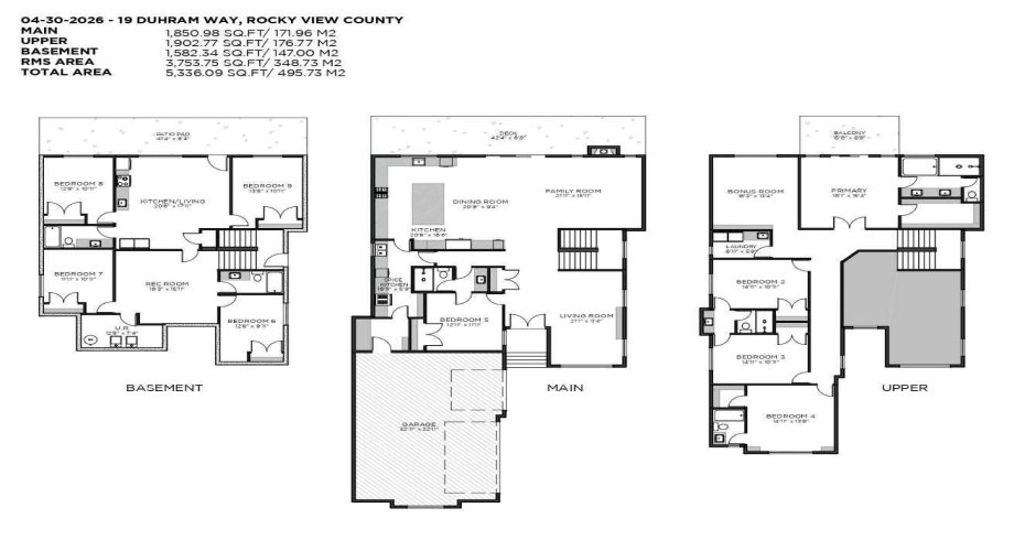 19 Duhram Way, Rural Rocky View County, Alberta T1Z0A1, 9 Bedroom Bedrooms, 0 ,6 BathroomBathrooms,Residential,For Sale,Duhram,0,A2326848