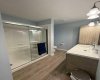 Oversized walk in shower in main bath