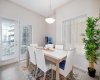 Dining room with door to balcony