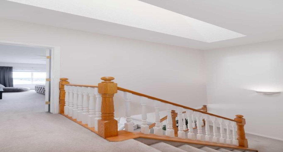 Skylight shining on stairwell