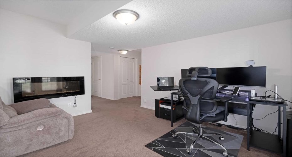 Lower level entertainment area