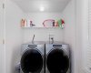 Laundry in 2 pc bathroom