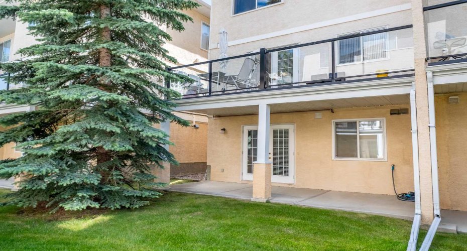 Walk-out patio and balcony