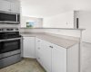 Ample prep space and storage