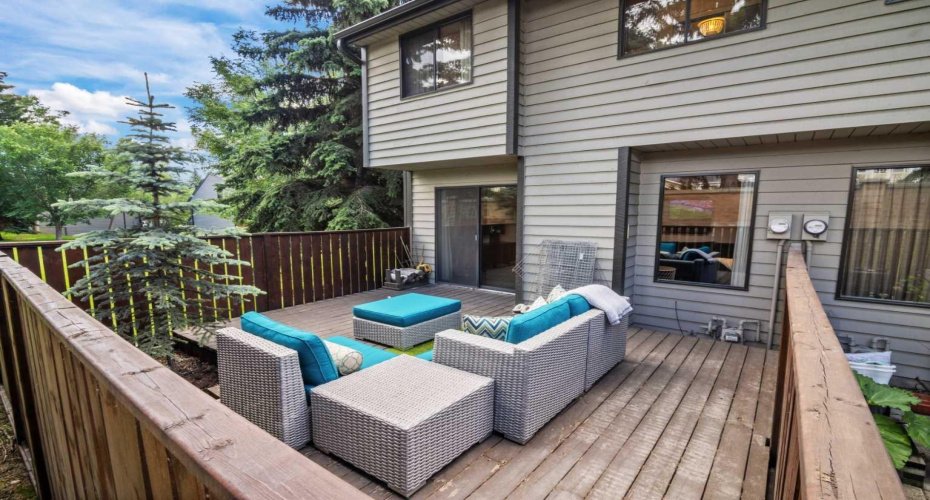 There is plenty of space to entertain in this private outdoor space at the rear of the unit.
