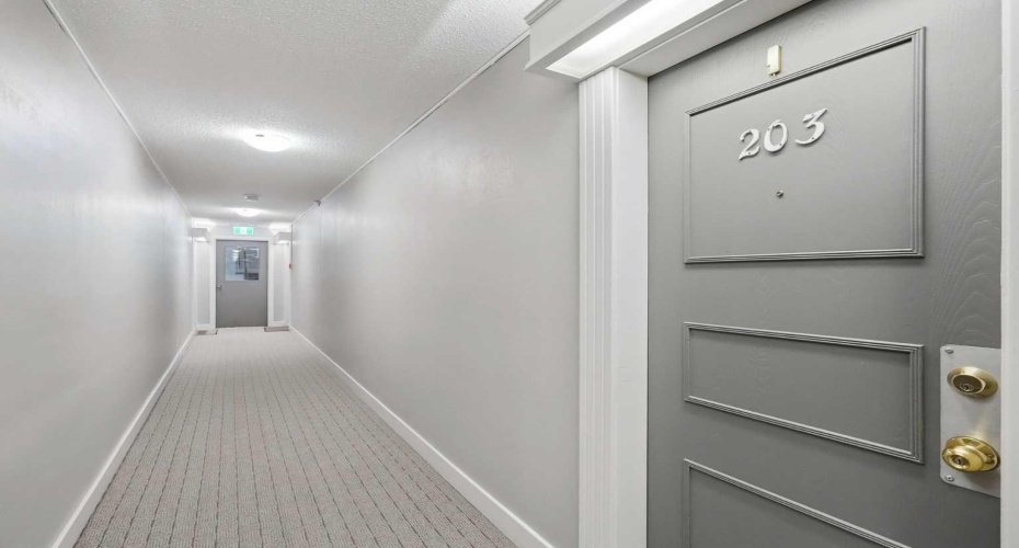 Well maintained and bright hallway leading upto the apartment with easy access