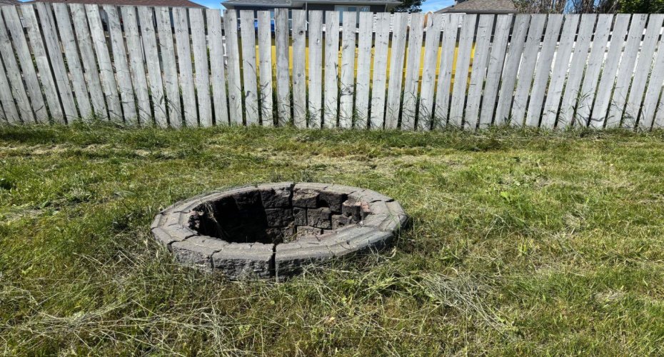 firepit in the backyard