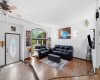 Nice entrance to a sunken livingroom