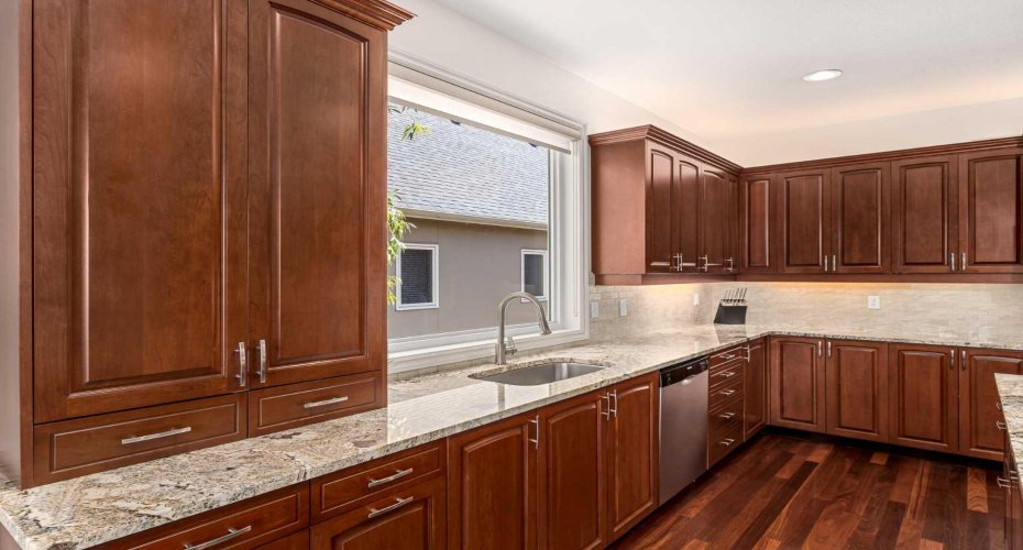 Granite countertops throughout