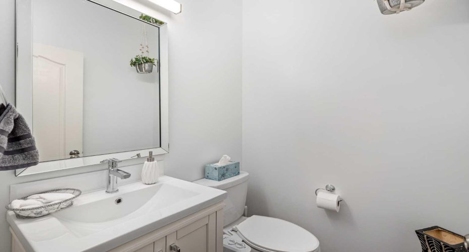 The powder bath on the main level