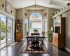 Exquisite Dining Area With Walkout To The Covered Deck. Perfect for Entertaining.