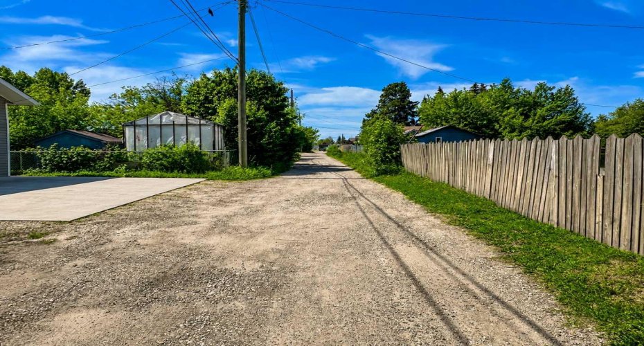 View of laneway looking west