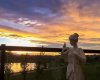 Beautiful pond and sunset views.