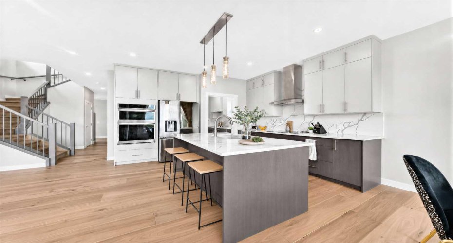 KITCHEN WITH ISLAND.   Virtually staged