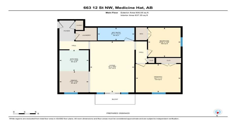 663 12 Street, Medicine Hat, Alberta T1A7M1, 2 Bedroom Bedrooms, 0 ,1 BathroomBathrooms,Residential,For Sale,12,0,A2302258