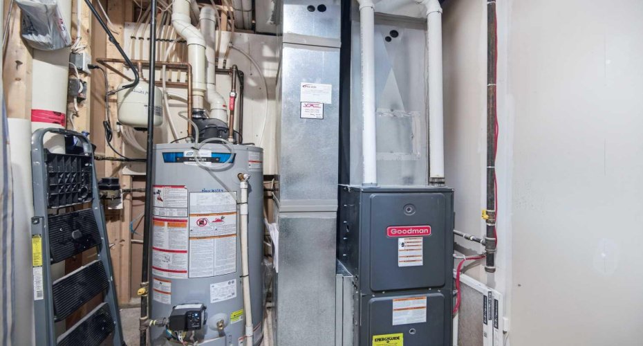 Utility Room Hot Water and Furnace