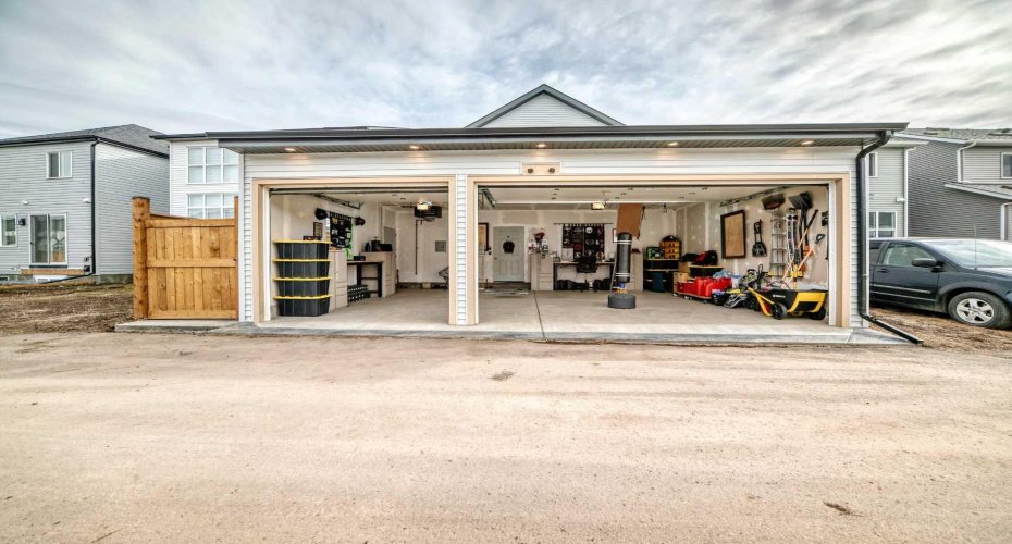 Heated Triple Garage/Workshop with MyQ garage door openers