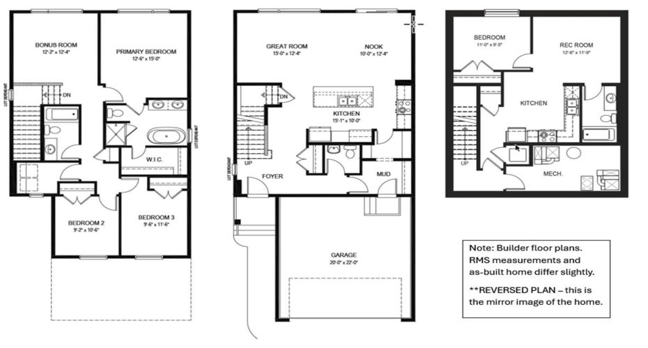Floor plan is the reverse of this plan