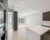 Open kitchen to living area.