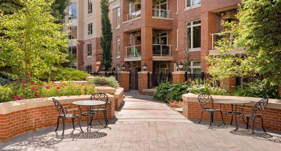 Inner courtyard with seating areas.