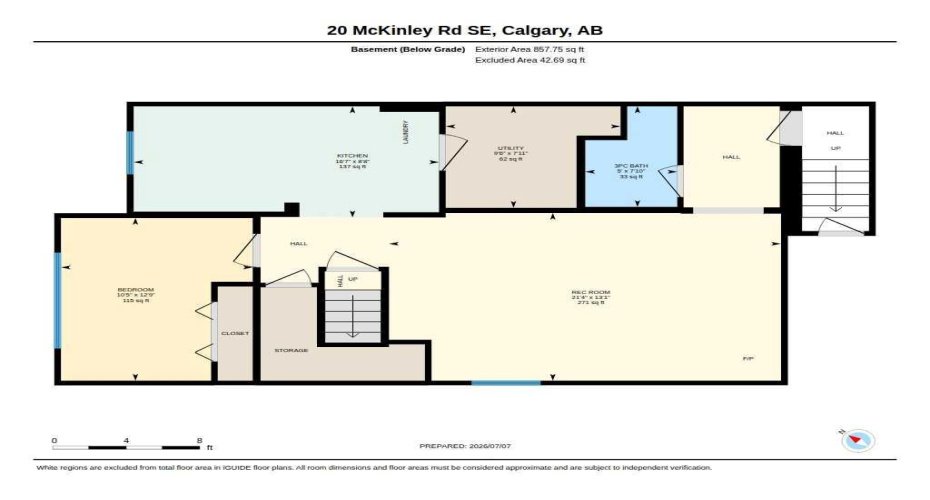 20 McKinley Road, Calgary, Alberta T2Z1T6, 4 Bedroom Bedrooms, 0 ,2 BathroomBathrooms,Residential,For Sale,McKinley,0,A2327712