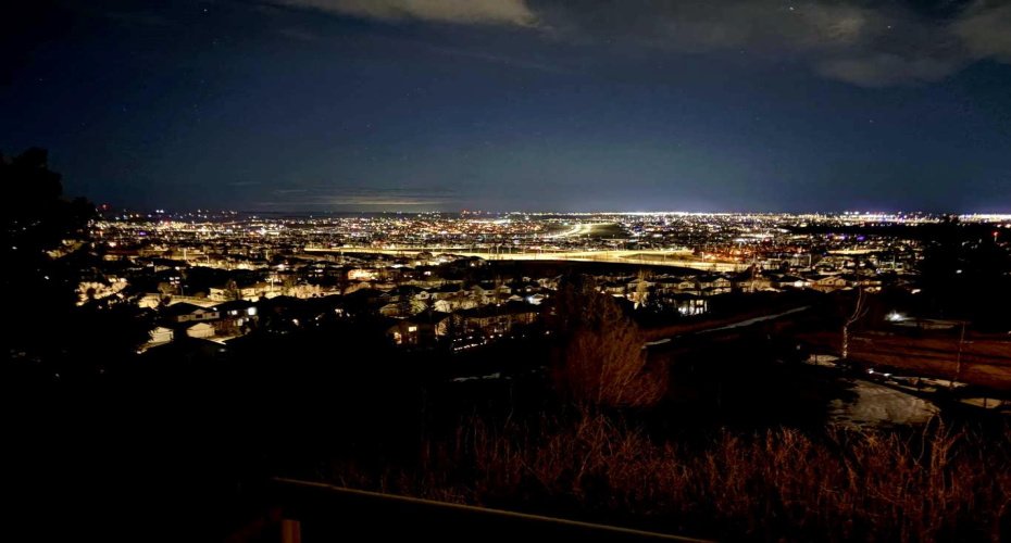 Night sky view from deck