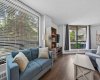 Large windows provide ample natural light
