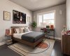 Virtually staged to show room potential