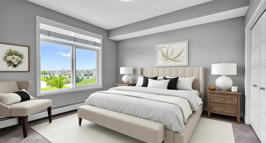 primary bedroom Virtually staged
