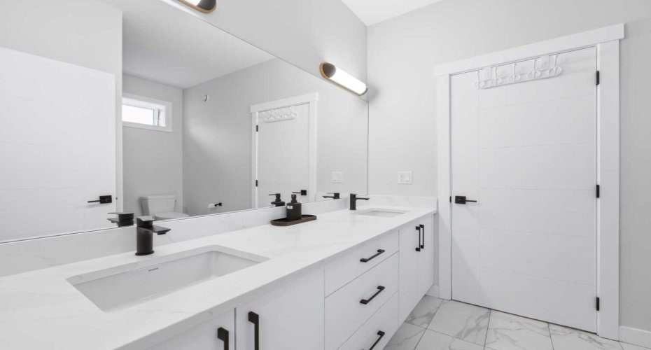 Modern bathroom finished with clean lines and quality materials.