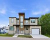 Distinctive zero-carbon design creates a bold first impression within Calgary's exclusive Eco Haven community.