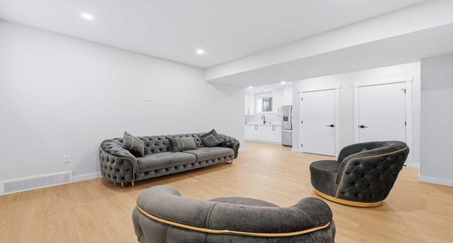 Open lower-level design provides exceptional versatility for extended family living.